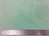 Sparkle Spot Print Mesh Fabric - 100% Polyester- Per Metre - SILVER/MINT - RE90