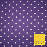 1CM Spotted Polka Dot Printed Poly Cotton Fabric Polycotton Craft Mask 6 COLOURS