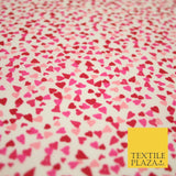 Cute Small Hearts Love Valentine Printed Poly Cotton Fabric Polycotton Mask 45"