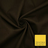 Chocolate Brown Premium Plain Cotton Linen Fabric Material Fashion Craft 2215
