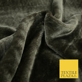 Luxury Soft Plain ESPRESSO BROWN Short Pile Faux Fur Fabric Suede Backed 2299