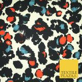 Animal Print Snake Artsy Leopard Printed ITY Stretch Jersey Fabric Dress Craft