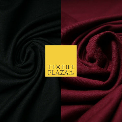 Plain Loop Back Cotton Blend Dress Sweatshirt Fabric Knit Material 61"