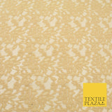 GOLD Soft 4-WAY Stretch Mesh Wool Net Cotton Lace Fabric Dress - 58" - 1703