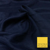 Navy Blue Plain Soft Smooth Polyester Twill Garam Dress Fabric Winter 1737