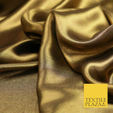 BLACK GOLD Fine Silky Metallic Shimmer Satin Georgette Dress Fabric Drape 1427