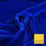 LUXURY High Quality English Plain Stretch Velvet Dress Fabric Over 18 Colours
