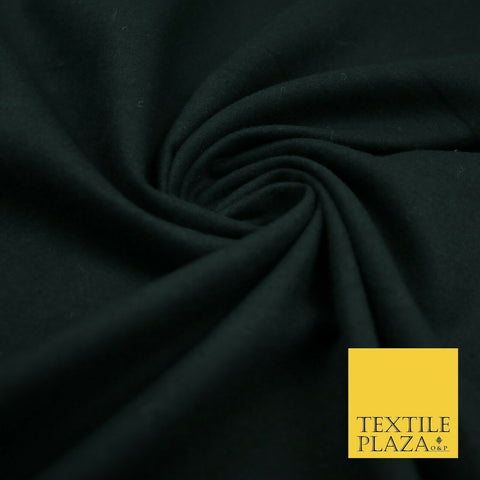 High Quality Plain BLACK Winceyette Soft Brushed 100% Cotton Fabric Flannel 2149