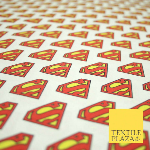SUPERMAN Badge Logo DC Comic Superhero Digital Print 100% Cotton Fabric 59" 4758