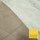 Luxury Super Soft Ivory Plush Suede Backed Short Pile Faux Fur Fabric 1984
