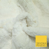 Luxury Super Soft Ivory Plush Suede Backed Short Pile Faux Fur Fabric 1984