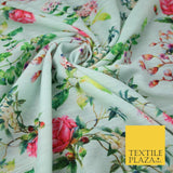 Mix Floral Digital Printed Cotton Feel Polyester Summer Soft Flower Dress Fabric