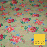 Mix Floral Digital Printed Cotton Feel Polyester Summer Soft Flower Dress Fabric