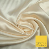 Luxury BLACK & MINK NUDE Plain Silky Smooth 100% SILK CHARMEUSE SATIN Fabric 45"