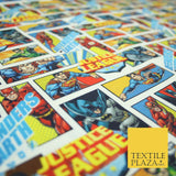 JUSTICE LEAGUE Comic Superman Flash Batman Digital Print 100% Cotton Fabric 4755