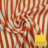 Candy Striped Thin Lines Pinstripe Printed Crepe Polyester Dress Stripe Fabric