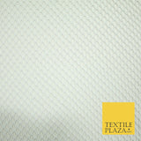 BLACK / WHITE Airtex Fish Net Mesh Sports Stretch Polyester Dress Material 63"