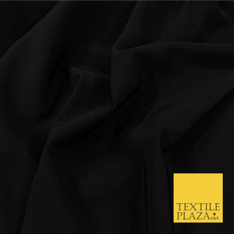 Black Premium Plain COTTON Sateen Fabric 58" - Suits Shirts Trousers RF576
