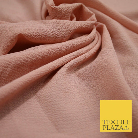 Dusty Pink Peach Lightweight Textured Feel Stretch Jersey Dress Fabric 59" 5193