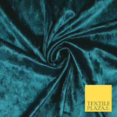 JADE TEAL Luxury Crushed Stretch Velvet Dress Fabric Backdrop Curtains 58" 5277
