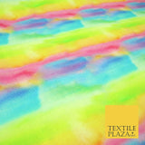 Multicolour Artsy Watercolour Rainbow Digital Print 100% Cotton Fabric 58" 5414