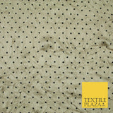 5 COLOURS Crushed Creased 4mm Spotted Polka Dot Polyester Stretch Jersey Fabric