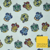 HARRY POTTER Hogwarts House Badges Emblems Print 100% Cotton Fabric 59" 5510