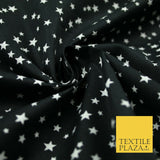Black Multi Galaxy of Stars Printed 100% Cotton Poplin Dress Fabric 59" 5536