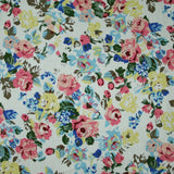 Rose Floral Bunch Printed 100% Cotton Poplin Summer Dress Fabric Material 59"