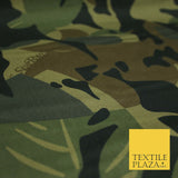 G Star Jungle Leaves Camouflage Cotton Drill Fabric Army Military Camo 59" 3Cols