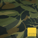 G Star Jungle Leaves Camouflage Cotton Drill Fabric Army Military Camo 59" 3Cols