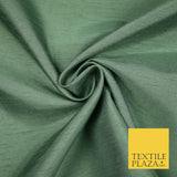 Luxury Plain Satin Backed Faux Raw Silk Dupion Shantung Fabric Material Dyed 44"