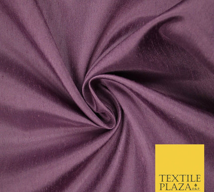 Luxury Plain Satin Backed Faux Raw Silk Dupion Shantung Fabric Material Dyed 44"