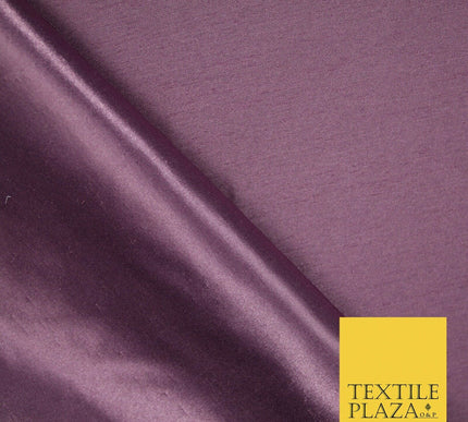 Luxury Plain Satin Backed Faux Raw Silk Dupion Shantung Fabric Material Dyed 44"