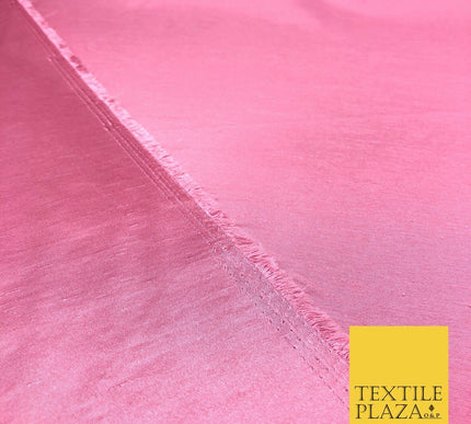 Luxury Plain Satin Backed Faux Raw Silk Dupion Shantung Fabric Material Dyed 44"