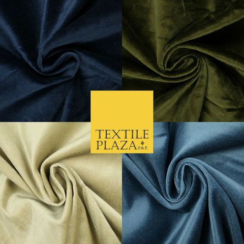 Luxury 100% COTTON VELVET Stretch Plain Fabric Material Costume Dress Craft 58"