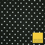 100% Cotton Canvas Small Spot Polka Dot Fabric Upholstery Craft Bag Material 56"