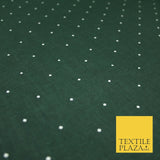 Forest Green / White Mini Diamond 100% COTTON Printed Fabric Craft 58" 6390