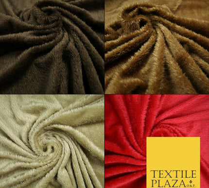 4 COLOURS Premium Super Soft Cuddle Fur Short Pile Fluffy Fabric Blanket Teddy