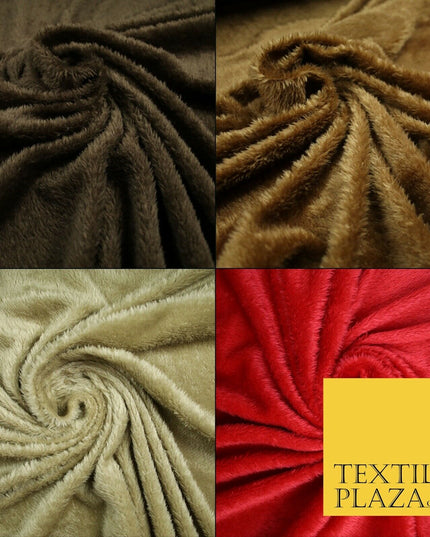 4 COLOURS Premium Super Soft Cuddle Fur Short Pile Fluffy Fabric Blanket Teddy