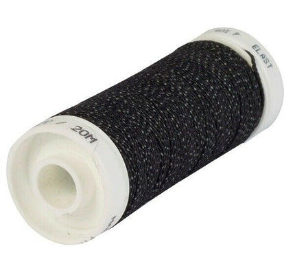 KORBOND Professional BLACK 20m Spool Shirring Shearing Elastic Thread 110412