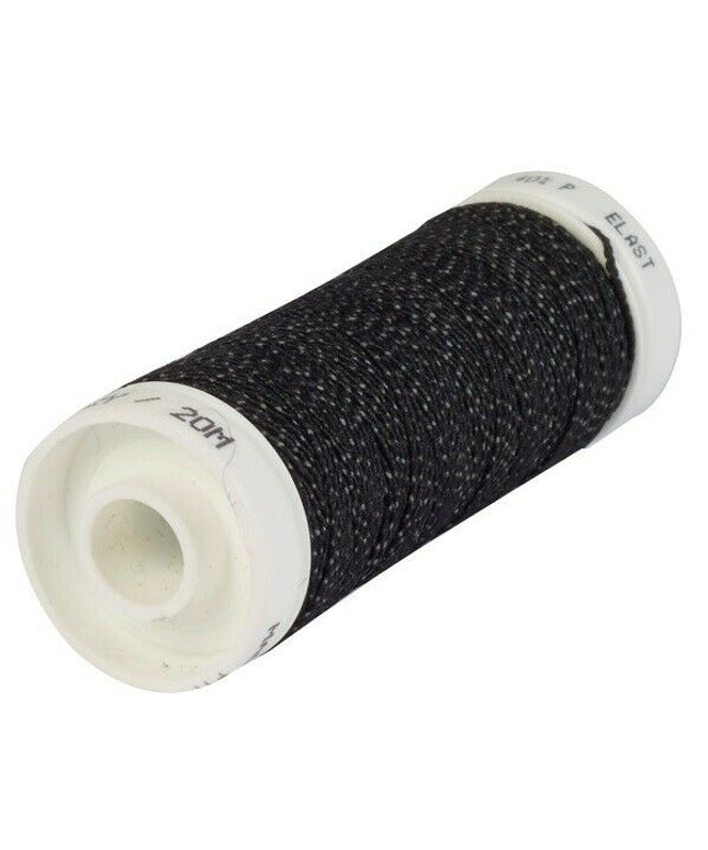 KORBOND Professional BLACK 20m Spool Shirring Shearing Elastic Thread 110412