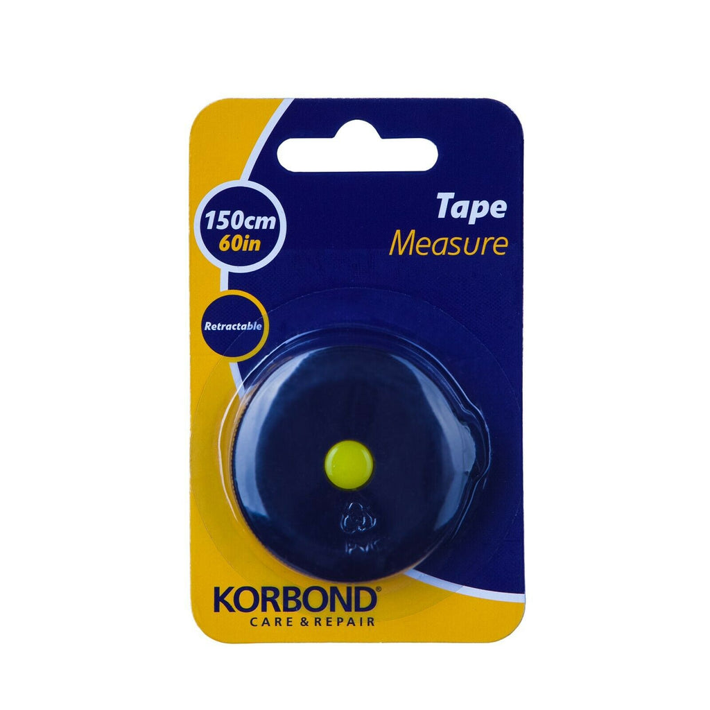 KORBOND Retractable Tape Measure 150cm / 60 Inch Dressmaking Tailoring 190013