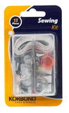 KORBOND 13 Piece SEWING KIT - Travel Repair Scissors Needles Pins Thimble 110485