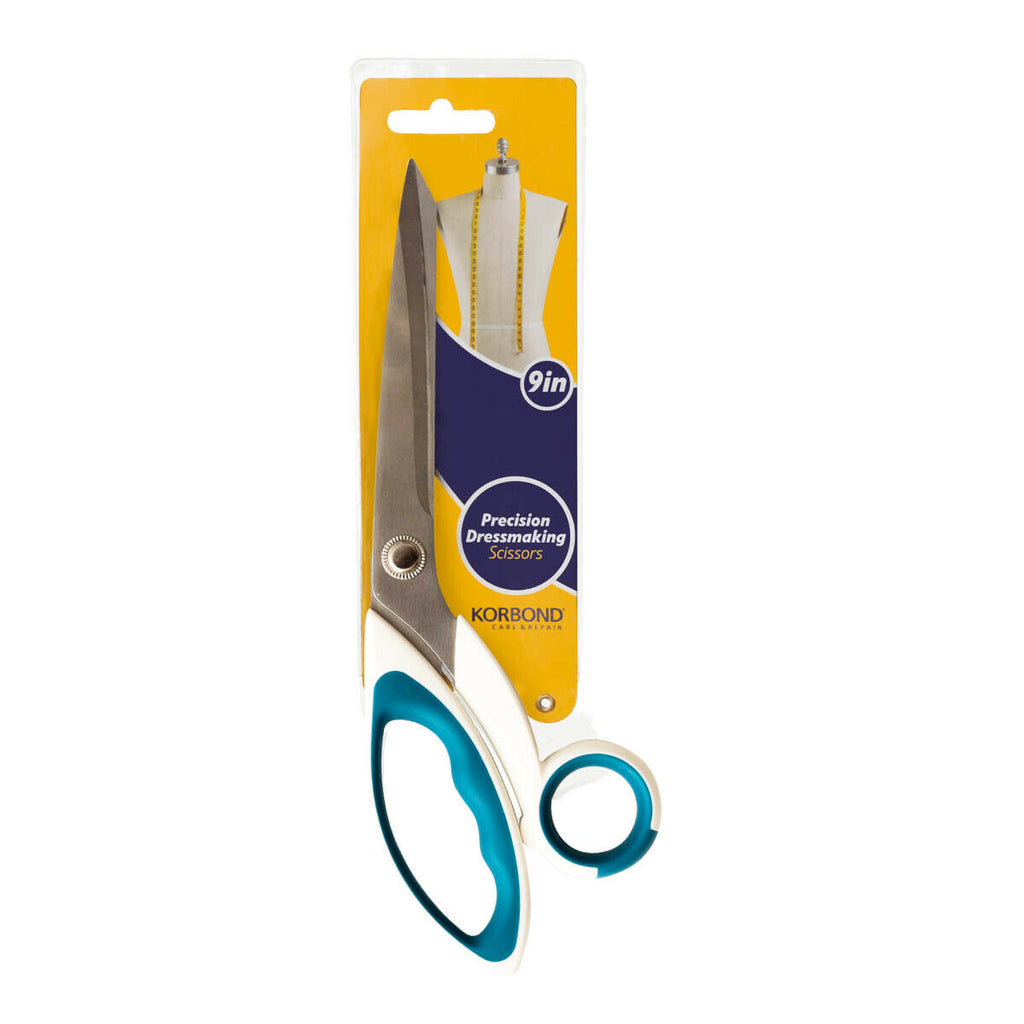 KORBOND Precision 9" Dressmaking Scissors Professional Steel Soft Grip 110357