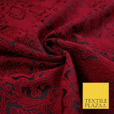Large Ornate Damask Ornamental Textured Fancy Brocade Jacquard Dress Fabric