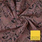 Large Ornate Damask Ornamental Textured Fancy Brocade Jacquard Dress Fabric