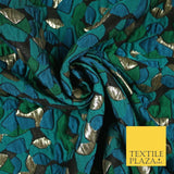 Jade Green Mosaic Abstract Textured Metallic Fancy Brocade Jacquard Fabric 6762