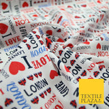 I LOVE LONDON Hearts Platinum Jubilee Union Jack Printed 100% Cotton Fabric 7078