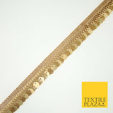 Gold Glitter Matte Double Sequin Ribbon Trimming Border Gota Sewing Trim X582